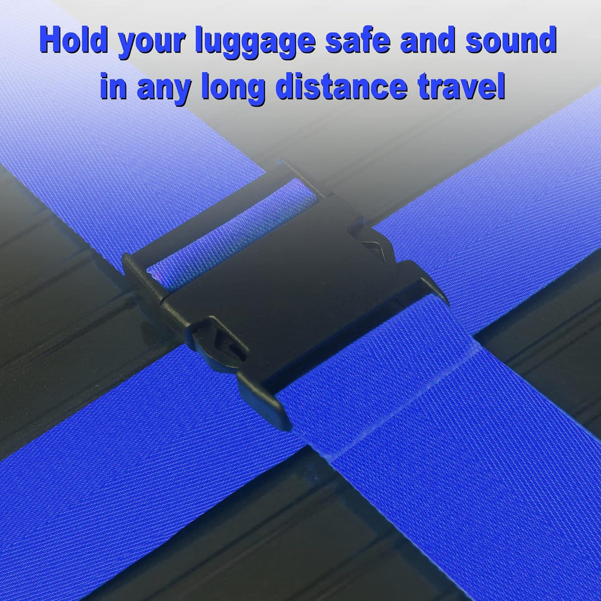 Luggage Straps for Suitcases TSA Approved Travel Belt 4 Pack by Chelmon (Blue)