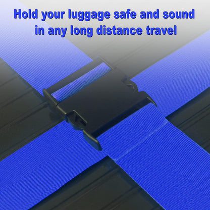 Luggage Straps for Suitcases TSA Approved Travel Belt 4 Pack by Chelmon (Blue)