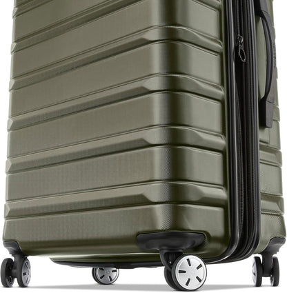 Samsonite Omni 2-2pc Hardside Luggage Set (21/28) - Carry-On & Large Checked - Spinner Wheels - Scratch Resistant Hardshell - Airline-Approved - Lightweight Expandable Polycarbonate - Vita Olive