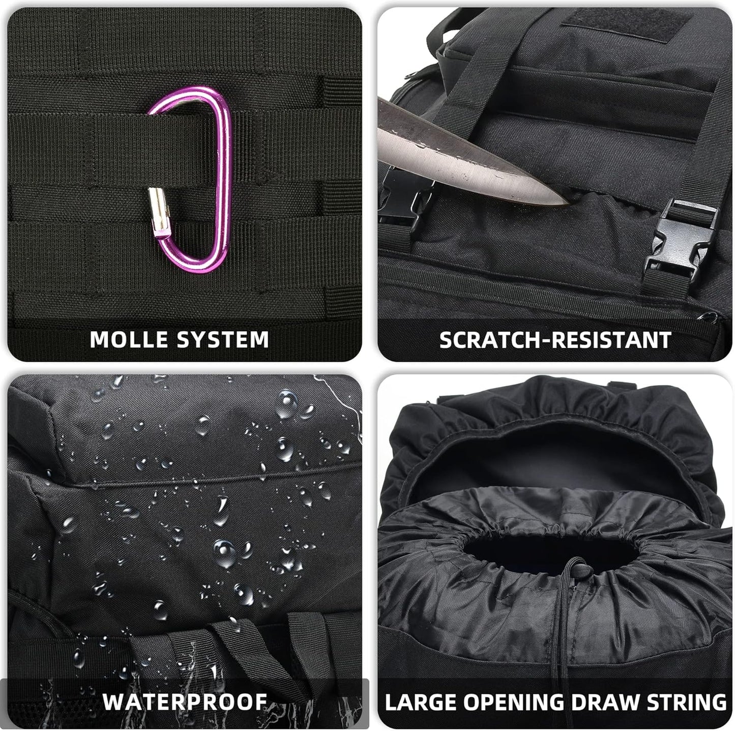 King'sGuard 70L Camping Hiking Backpack Tactical Backpack Military Molle Rucksack Backpack for Outdoor