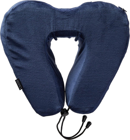 Lewis N. Clark Contoured Memory Foam Hexform Travel Cervical Neck Pillow for Shoulder & Neck Pain, Airplane, Camping, Kids & Adults, Premium, Navy