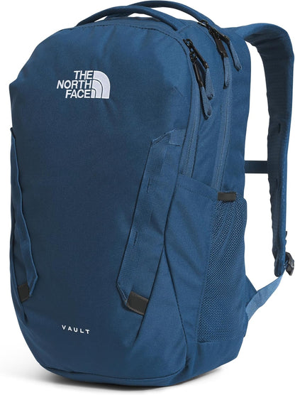 THE NORTH FACE Vault Everyday Laptop Backpack | Commuter Travel Bag with Water-Repellent Finish, Spacious Main Compartment, Shady Blue/TNF White-NPF, One Size