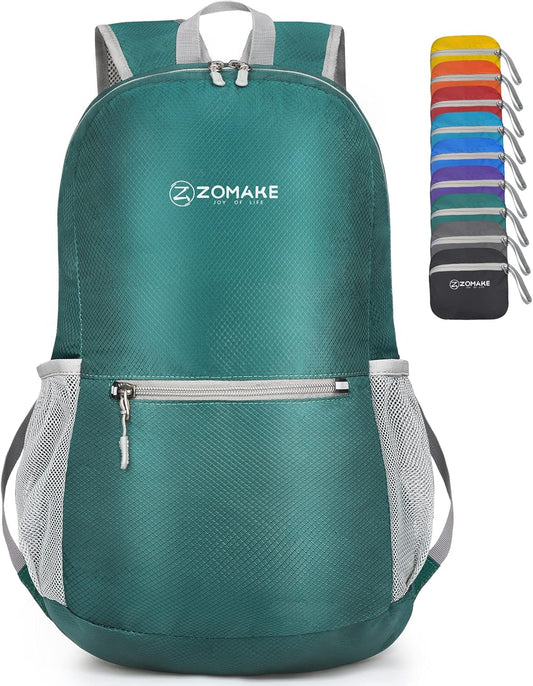ZOMAKE Ultra Lightweight Hiking Backpack 20L, Packable Small Backpacks Water Resistant Daypack for Women Men(Dark Green)