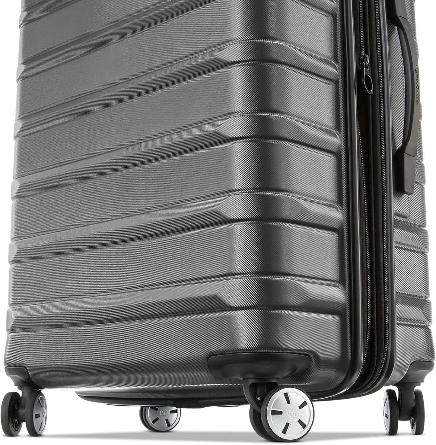 Samsonite Omni 2 Hardside Expandable Luggage with Spinner Wheels, 2-Piece Set (19/24), SOLID CHARCOAL
