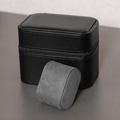 ROTHWELL 2 Watch Travel Case Storage Organizer for 2 Watches | Tough Portable Protection w/Zipper Fits All Wristwatches & Smart Watches Up to 50mm (Black/Grey)