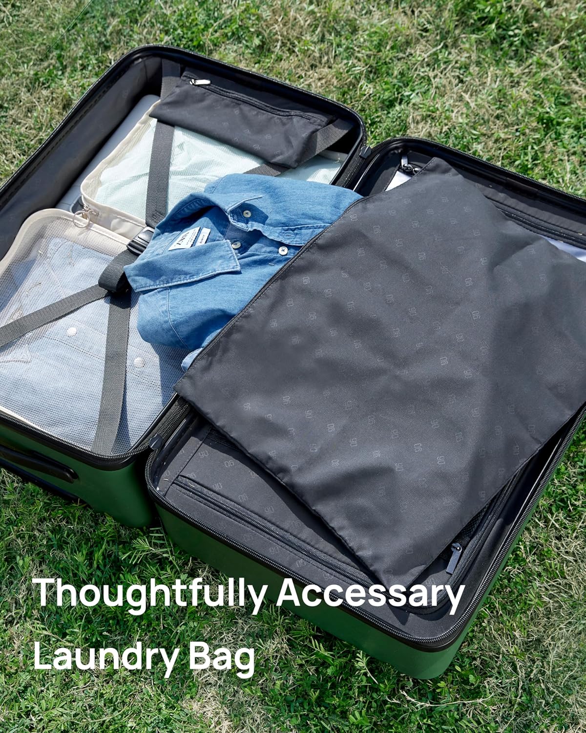 Trunk Luggage 26 Inch, Medium Checked Luggage with Double Spinner Wheels, Anti-Burst Zipper, Hard Case PC Suitcase, Lightweight Travel Luggage, TSA Approved (Slate Grey, Hudson)