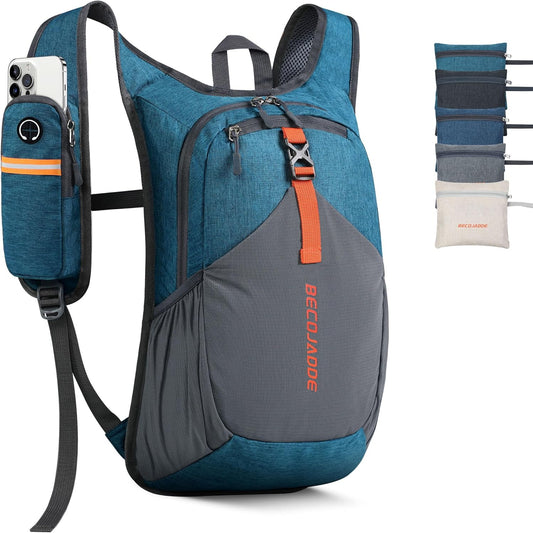 15L Small Hiking Backpack for Men Women Foldable Packable Back Pack Ultralight Hiking Daypack for Travel Camping Outdoor, Turquoise