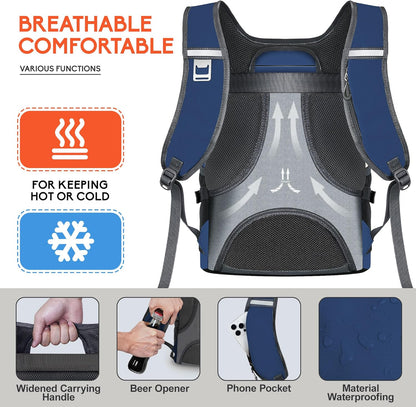 N NEVO RHINO Backpack Coolers Insulated Leak Proof 36/54 Cans,Portable Lightweight Waterproof Insulated Cooler Backpack for Men & Women Ideal for Camping,Travel,Beach,Picnics,Lunch & Day Trips