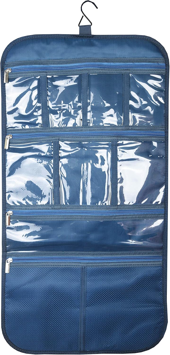 Freegrace Premium Hanging Toiletry Travel Bag - Cosmetic, Jewelry, Toiletry & Accessory Storage Organizer Bag, Large Size, Various Compartments