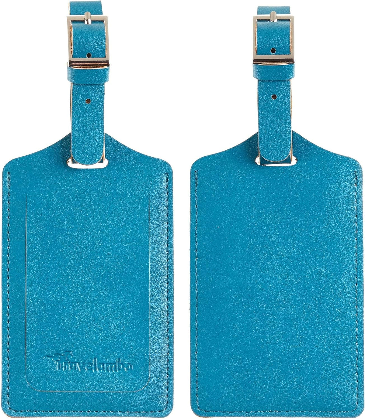 Travelambo Luggage Tags for Suitcases PU Leather Travel Tags Bag Tags Privacy Protection Travel Essentials