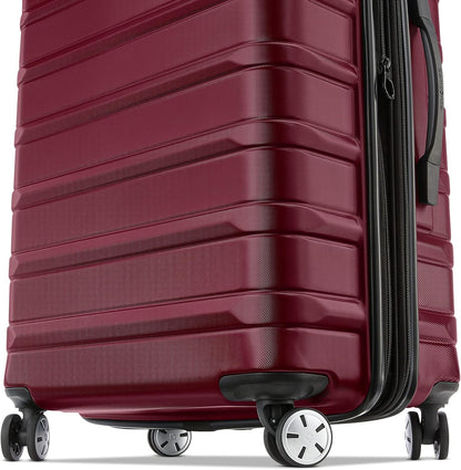 Samsonite Omni 2 Hardside Expandable Luggage with Spinner Wheels, 2-Piece Set (19/24), Nature Merlot