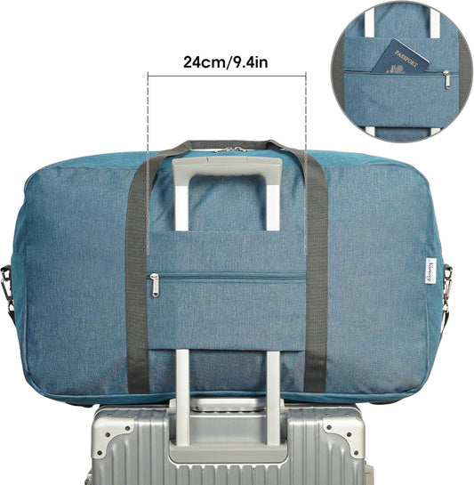 28 inch Extra Large Travel Duffel Bag Foldable Weekender Packable Lightweight Luggage Bag Overnight for Women and Men 85L (Navy Blue)