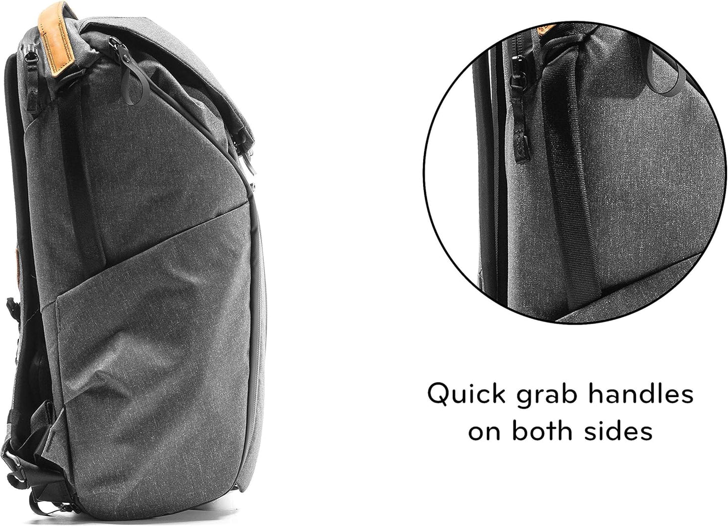Peak Design Everyday Backpack 30L, Charcoal, MagLatch Top, Dual Side Access, FlexFold Dividers, Fits 15" / 16" Laptop, For Camera Carry, Daily Commutes or Travel, Versatile Backpack for Men & Women