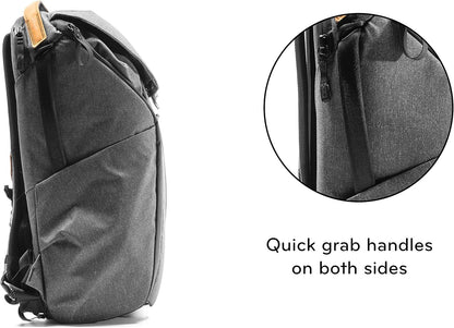 Peak Design Everyday Backpack 30L, Charcoal, MagLatch Top, Dual Side Access, FlexFold Dividers, Fits 15" / 16" Laptop, For Camera Carry, Daily Commutes or Travel, Versatile Backpack for Men & Women