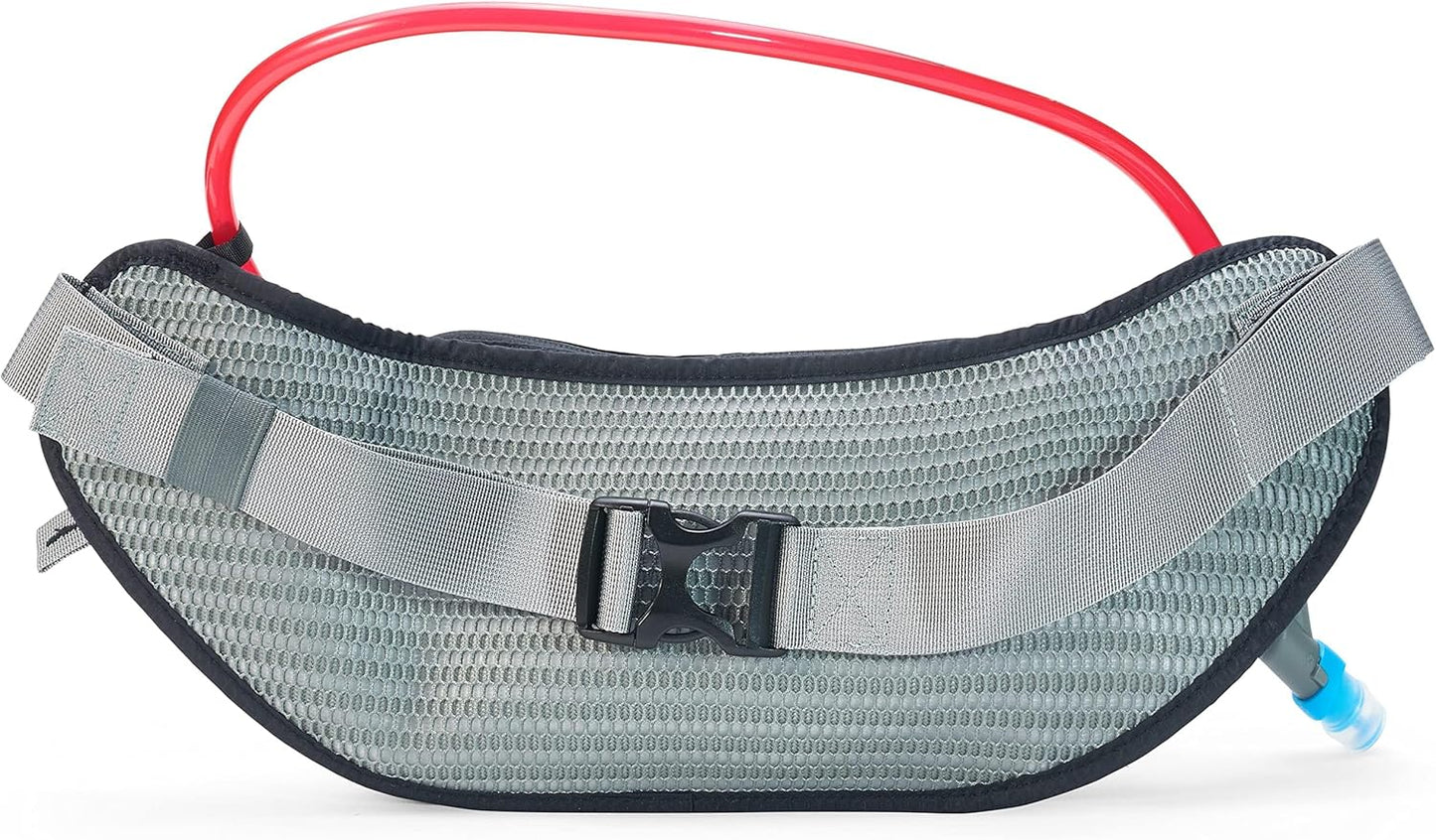 USWE Zulo Hydration Hip Pack - with Organizer and Side Pockets, Bounce Free Hip Belt (Carbon Black, 2L)