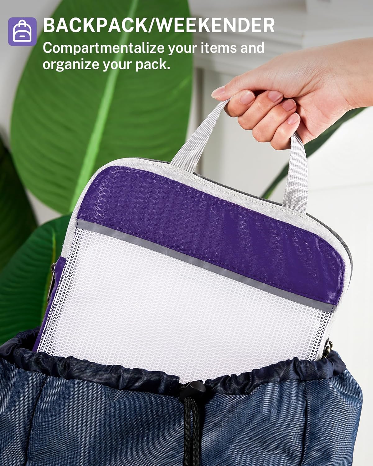 Compression Packing Cubes, Gonex Extensible Storage Mesh Bags Organizers