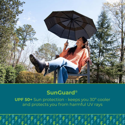 totes Men's and Women's Ultimate Folding Umbrella with Auto Open Close Windproof Sun Protection