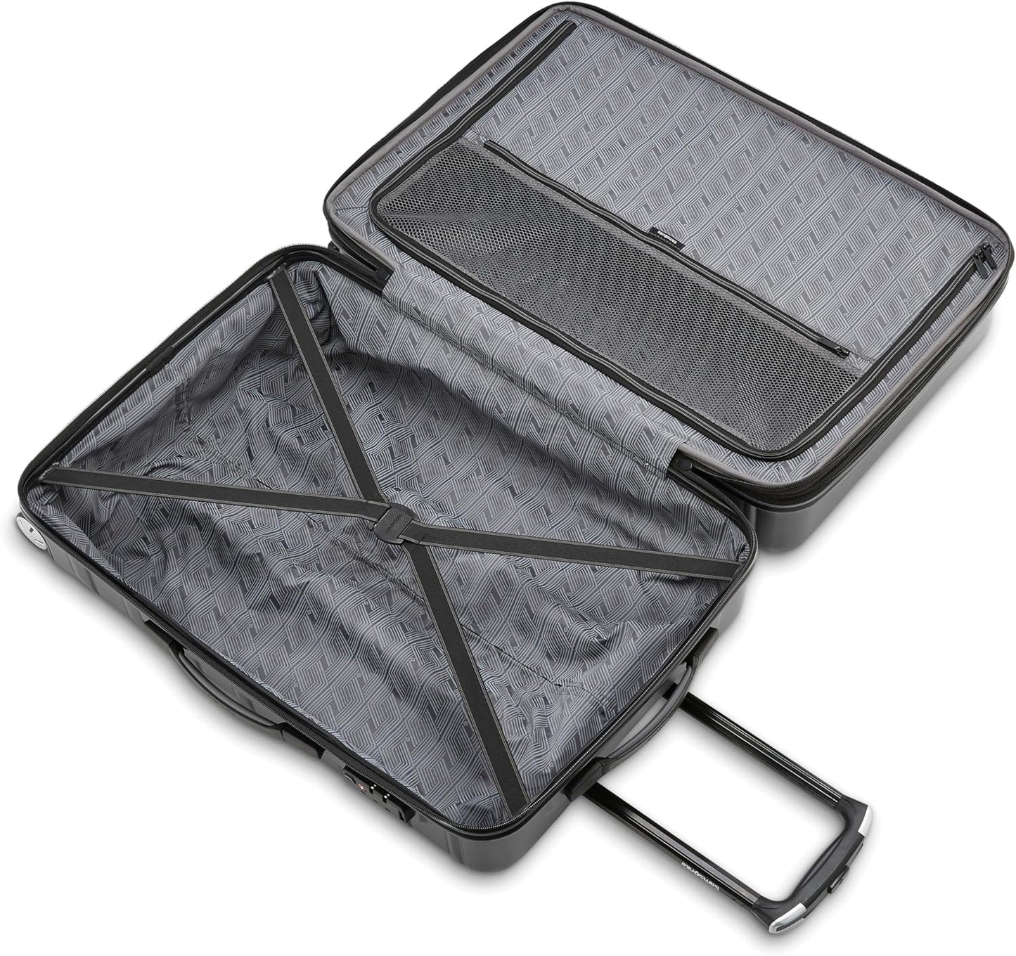 Samsonite Omni 2 Hardside Expandable Luggage with Spinner Wheels, LARGE SPINNER, SOLID CHARCOAL