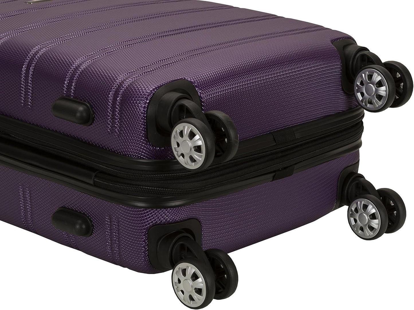 Rockland Melbourne Hardside Expandable Luggage with Spinner Wheels, Purple, 2 Piece (20/28)