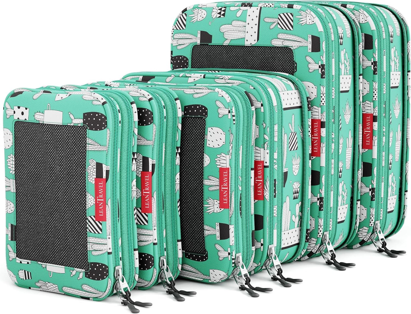 Compression Packing Cubes for Travel Organizers with Double Zipper, LeanTravel
