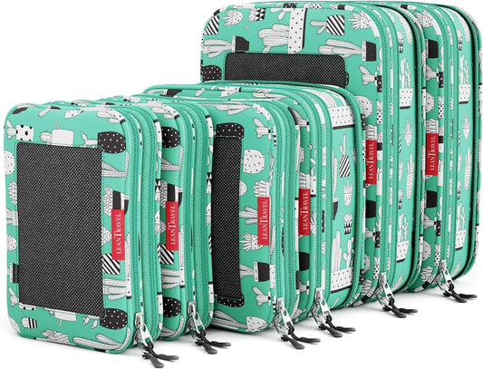 Compression Packing Cubes for Travel Organizers with Double Zipper, LeanTravel