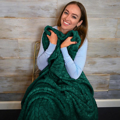 EverSnug Premium Travel Blanket Pillow - Soft 2 in 1 Airplane Blanket with Soft Bag Pillowcase, Hand Luggage Sleeve and Backpack Clip (Forest Green)