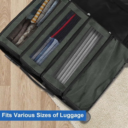 Suitcase Organizer, Travel Luggage Organizer Portable Hanging Travel Shelves Collapsible Hanging Packing Cubes for Carry on Suitcase