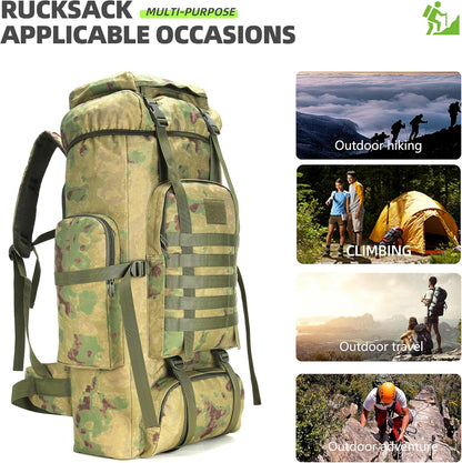 King'sGuard 70L Camping Hiking Backpack Tactical Backpack Military Molle Rucksack Backpack for Outdoor