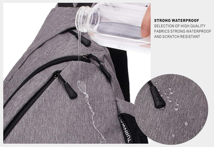 Water-Proof Sling bag/Crossbody Backpack/Shoulder Bag with USB Charging Port for Travel, Hiking, Cycling, Camping