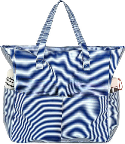 Waterproof Beach Tote Pool Bags for Women Ladies Extra Large Gym Tote Carry On Bag With Wet Compartment for Weekender Travel