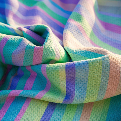 Quick Dry Towel Extra Large Waffle 78x35 Inch - Microfiber Beach Towel - Perfect for Beach, Travel, Swimming, Pool, Yoga, Hiking, Camping - Lightweight, Fast Drying, Compact for Adults (Rain)