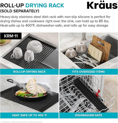 KRAUS Bellucci 18-inch Granite Workstation Drop In Top Mount Single Bowl - Image 15
