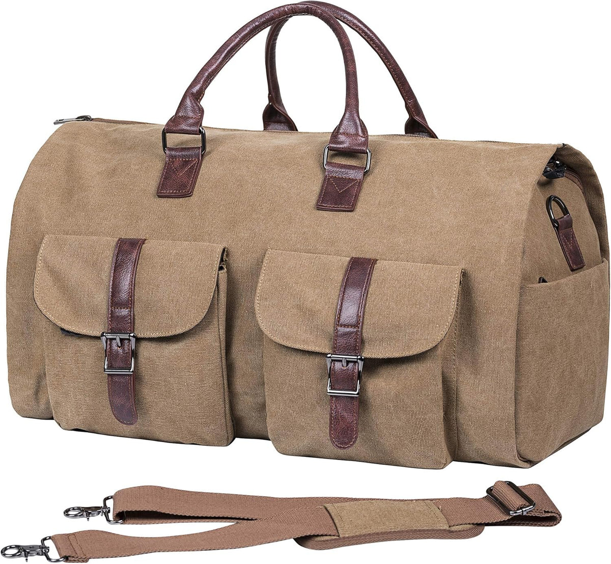 seyfocnia Convertible Travel Garment Bag,Carry on Garment Duffel Bag for Men Women - 2 in 1 Hanging Suitcase Suit Business Travel Bag