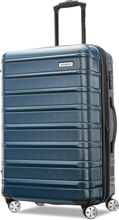 Samsonite Omni 2 Hardside Expandable Spinner Wheel Luggage, Checked Medium 24 in, Nova Teal