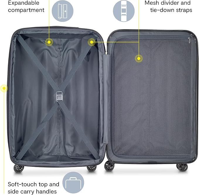 Delsey Luggage Aero 3 Piece Set Spinner Suitcase - Image 3