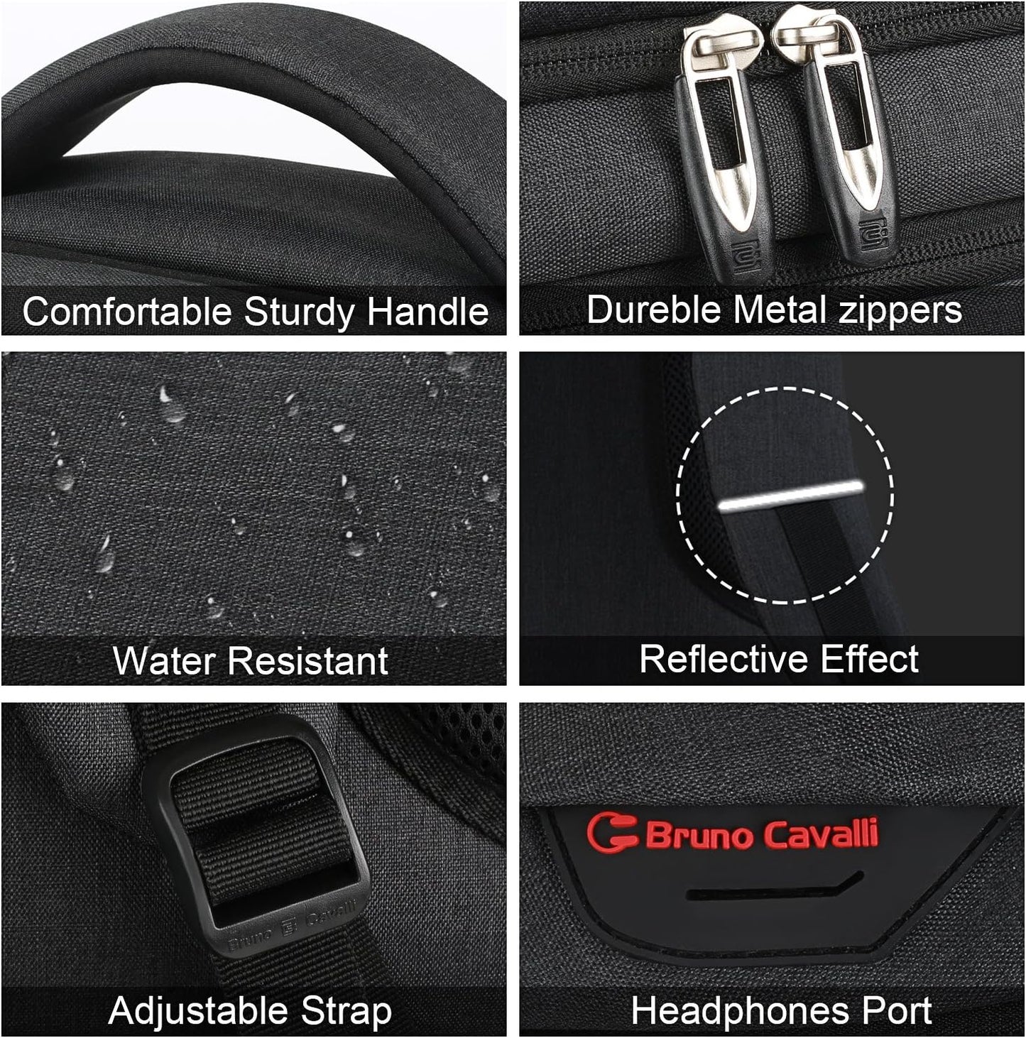 Laptop Backpack,Business Travel Anti Theft Slim Durable Laptops Backpack with USB Charging Port,Water Resistant College Computer Bag for Women & Men Fits 15.6 Inch Laptop and Notebook - Black