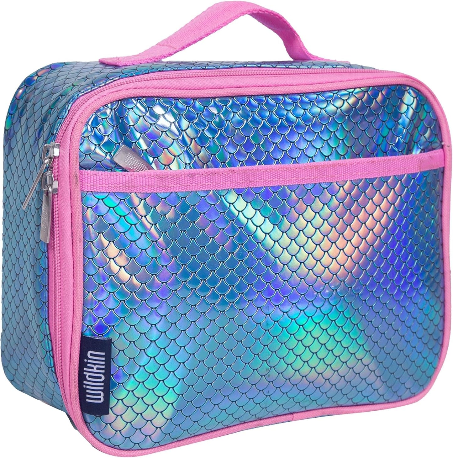 Wildkin Kids Insulated Lunch Box – Durable and Reusable for School & Travel - Mermaid Scales