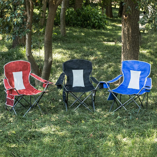 Mesh Folding Camping Chairs for Adults, Oversized Portable Outdoor Chairs, Weight Capacity 325 lbs with Cup Holder, Storage Pocket, Carry Bag