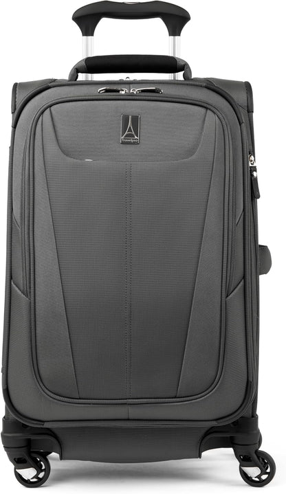 Travelpro Maxlite 5 Softside Expandable Carry-On Luggage with Spinner Wheels, Lightweight, 21-Inch — Shadow Grey