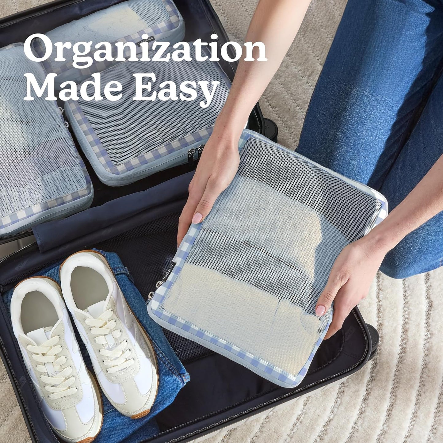 Vandel Space-Saving Compression Packing Cubes for Women, Men, Compressible Carry On Suit Case Organizer Luggage Packing Cubes for Travel Organizer Bags for Luggage and Backpacks, Suitcase Cube