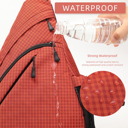 Water-Proof Sling bag/Crossbody Backpack/Shoulder Bag with USB Charging Port for Travel, Hiking, Cycling, Camping