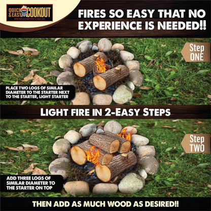 Start Fires Fast with Zero Effort! The Most Powerful Fire Starter You Will Ever Use. Plant-Based Fuels Only. Light Wet Logs Without Kindling. Patent-Pending. for Camping, Fire Pits, Survival