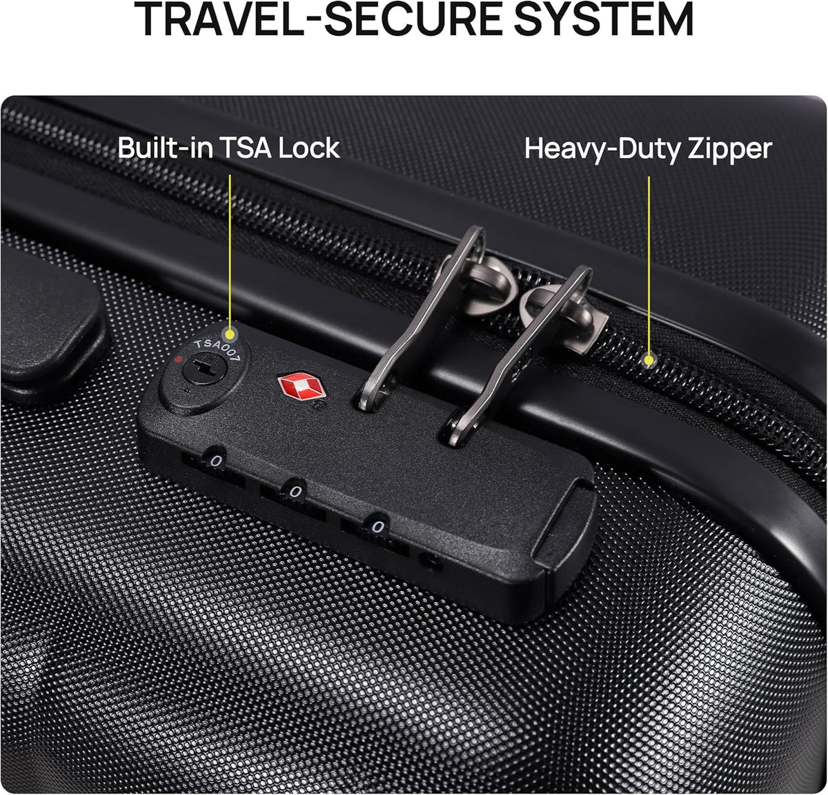 NINETYGO Carry On Luggage 22x14x9 Airline Approved, Small Suitcase with Smooth Double Spinner Wheels, Hard Shell PC Luggage Carry-On, Lightweight Travel Luggage, TSA Approved (Black, B1)