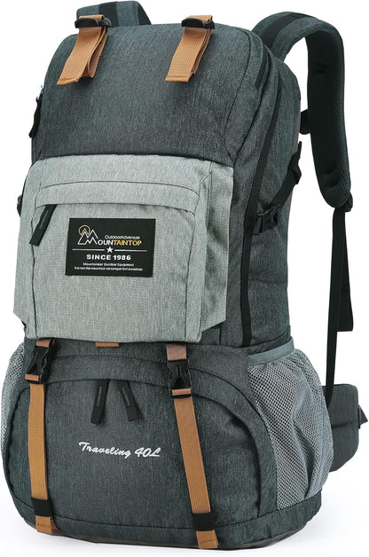 MOUNTAINTOP 40L Hiking Backpack Lightweight Travel Backpack for Men&Women Outdoor Camping Backpacking
