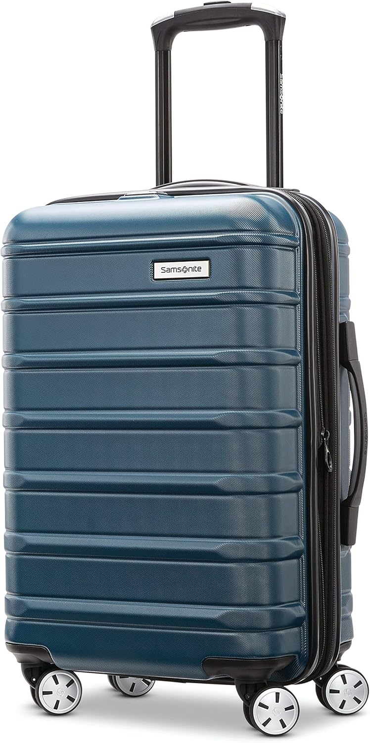 Samsonite Omni 2 Carry-On Hardside Luggage with 360° Spinner Wheels - Scratch Resistant Hardshell - TSA, Airline-Approved - Expandable Polycarbonate Shell for Lightweight Travel - Nova Teal