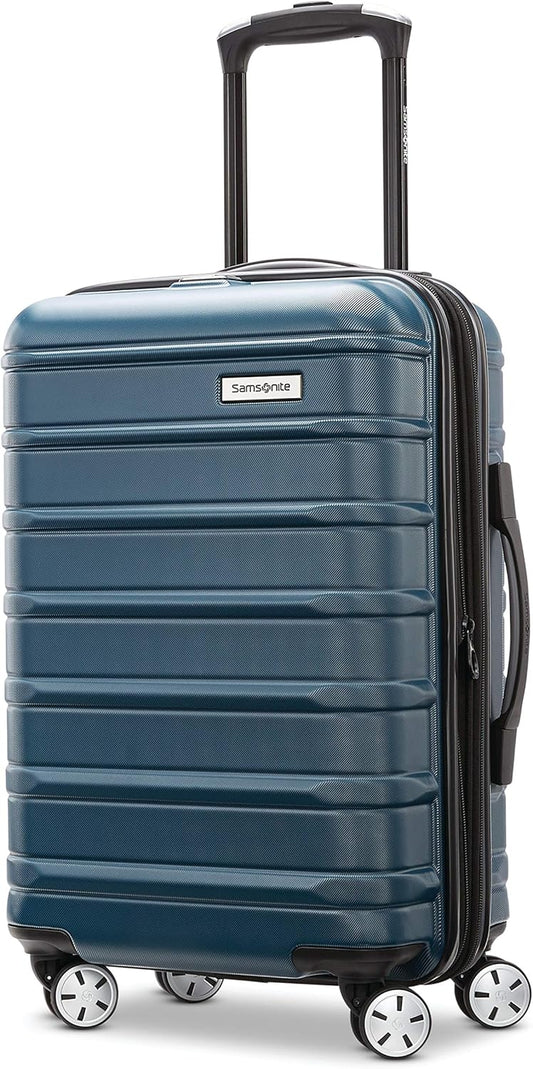 Samsonite Omni 2 Carry-On Hardside Luggage with 360° Spinner Wheels - Scratch Resistant Hardshell - TSA, Airline-Approved - Expandable Polycarbonate Shell for Lightweight Travel - Nova Teal