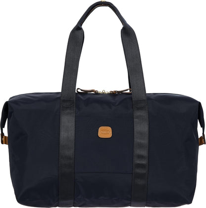 Bric's X-Bag/X-Travel 2.0 Folding Duffel Bag - 18" Carry On and Overnight Travel Bag - Navy