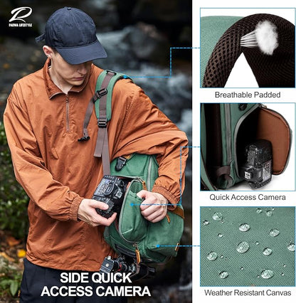 Padwa Lifestyle Green Camera Backpack - Image 4
