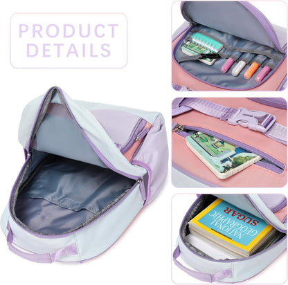 Cute Mini Toddler Backpacks for Girls 2-4 Little Kids Backpack preschool Bookbag (Purple Pink)