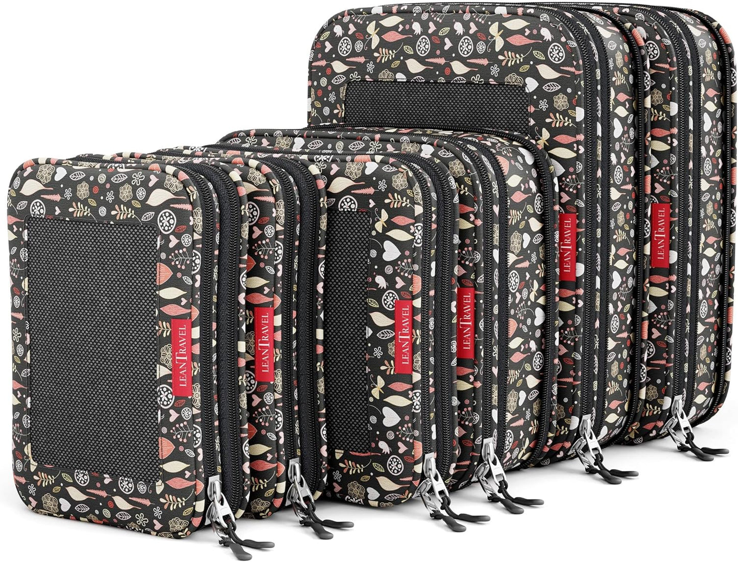 Compression Packing Cubes for Travel Organizers with Double Zipper, LeanTravel